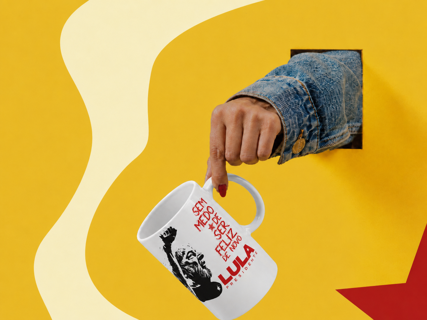 Caneca "Sem medo de ser feliz"