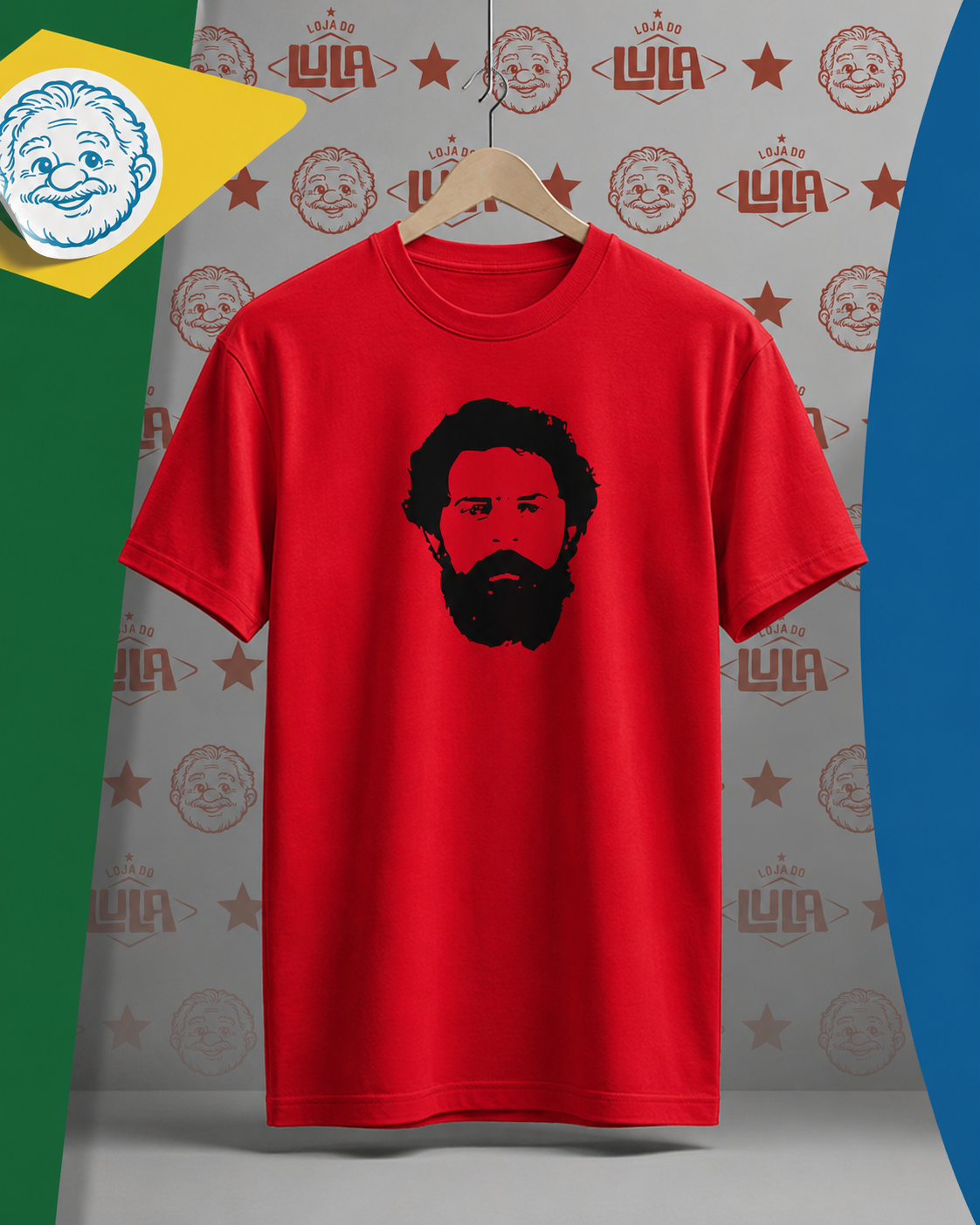 Camiseta Lula anos 70 - vermelha