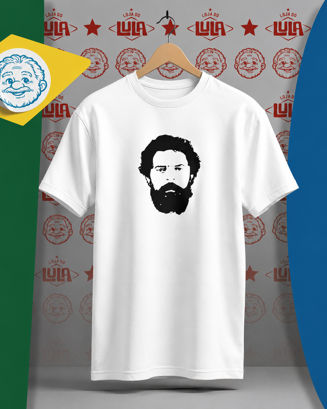 Camiseta Lula anos 70 - branca